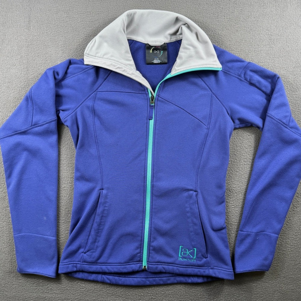 Burton AK Fleece Jacket Womens M Purple Dryride Full Zip Snowboard Ski Gorpcore